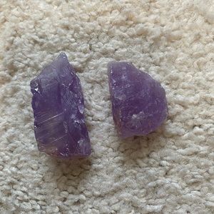 Raw and unpolished amethyst 2 pieces